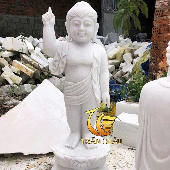 Mẫu Tượng Phật Đản Sanh Đá Trắng