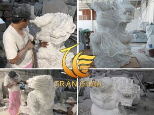 50+ Mẫu Tượng Song Long Tranh Châu Bằng Đá Mỹ Nghệ Năm 2023