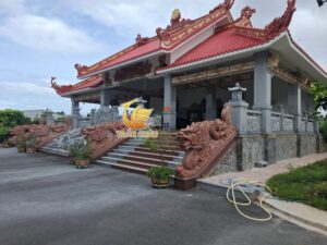 Cặp rồng đá lan can: